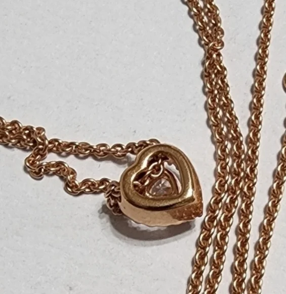 Authentic Pandora Sparkling Heart Collier Necklace - Picture 7 of 10